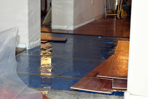 Professional Emergency Water Damage Restoration technician working in Walhonding, OH